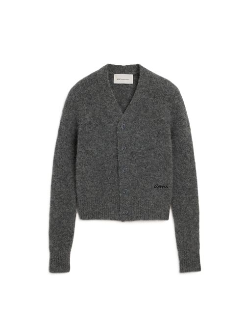 V neck cardigan Ami de Coeur Ami Paris | FKC398.KN0021A189 CARBONGREY